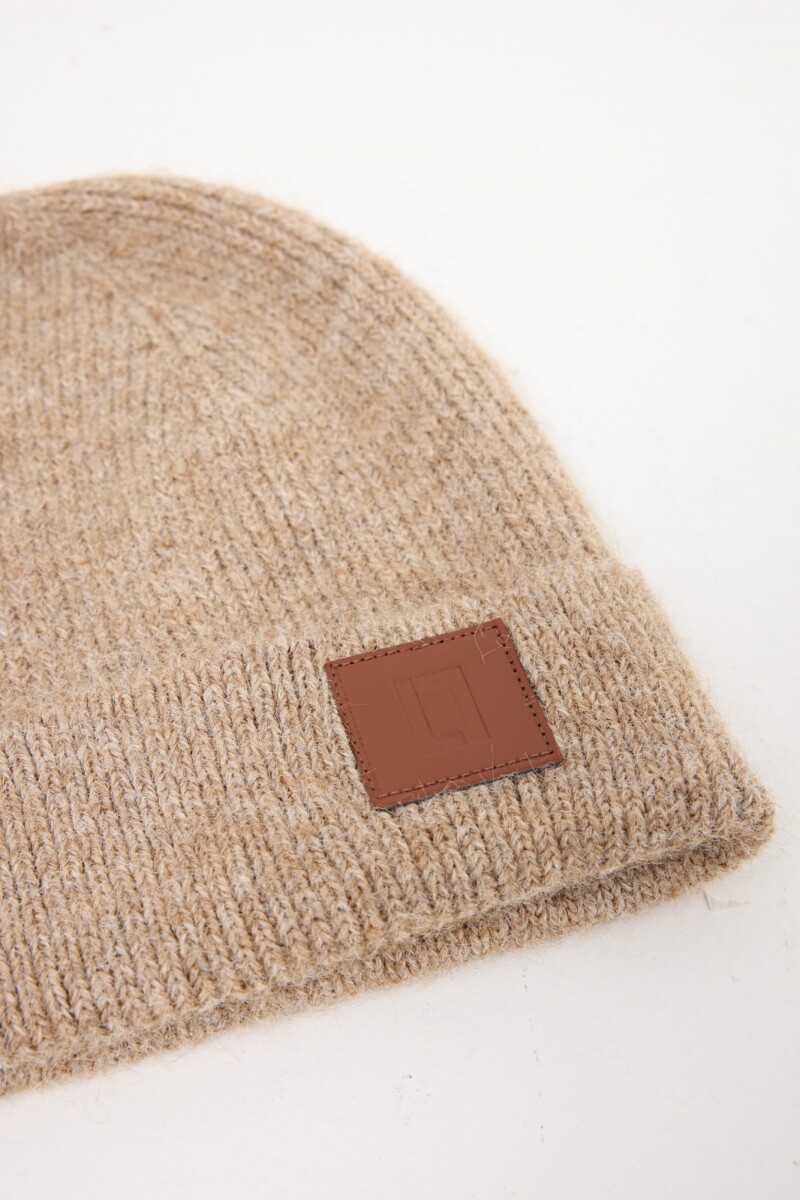Gorro tejido tostado melange