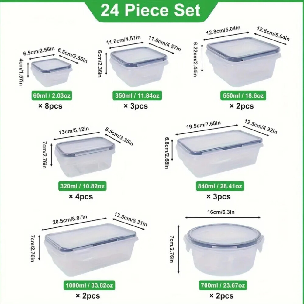 Set de 24 tapers tuppers herméticos plasticos Set de 24 tapers tuppers herméticos plasticos