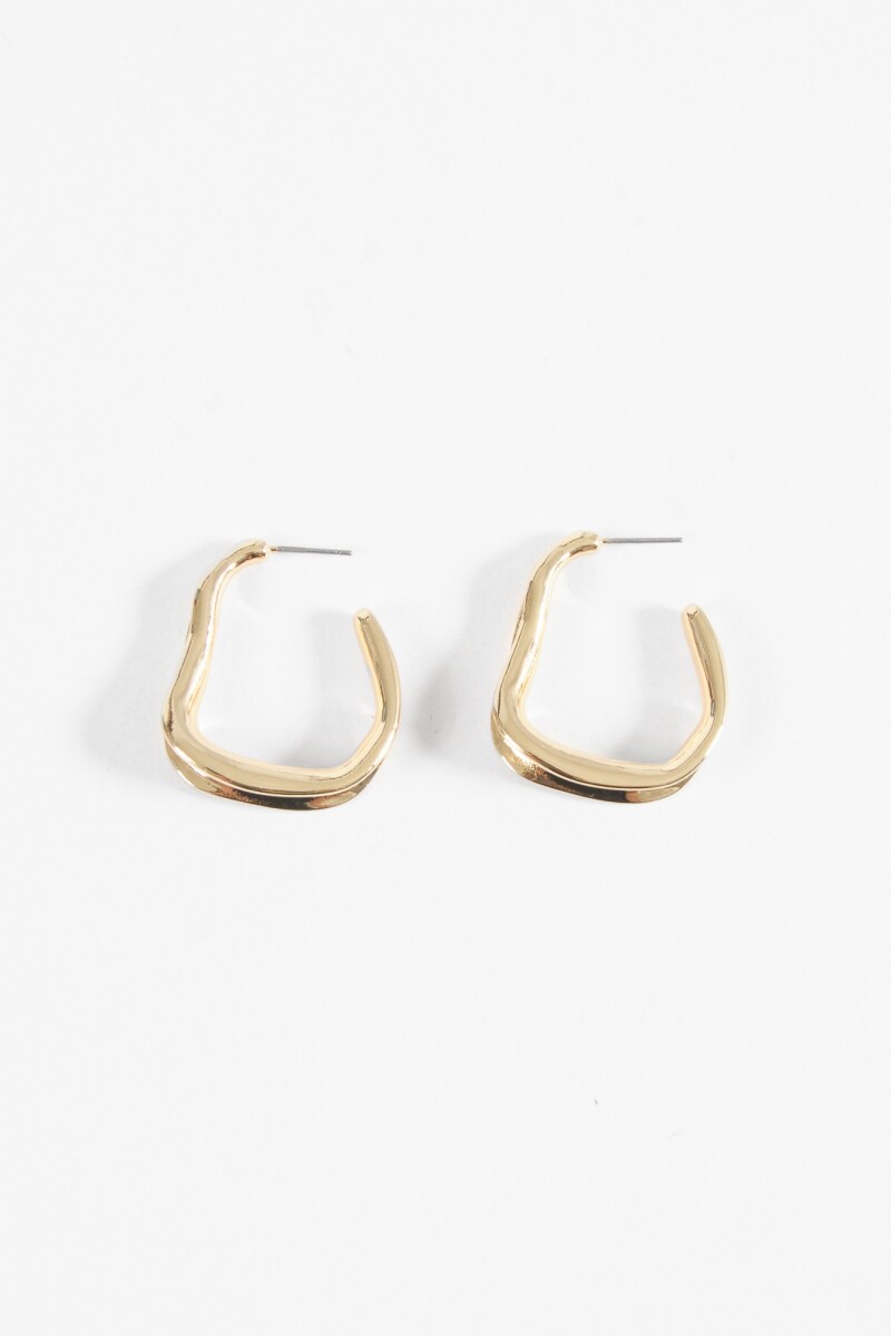 Aros machacados dorado