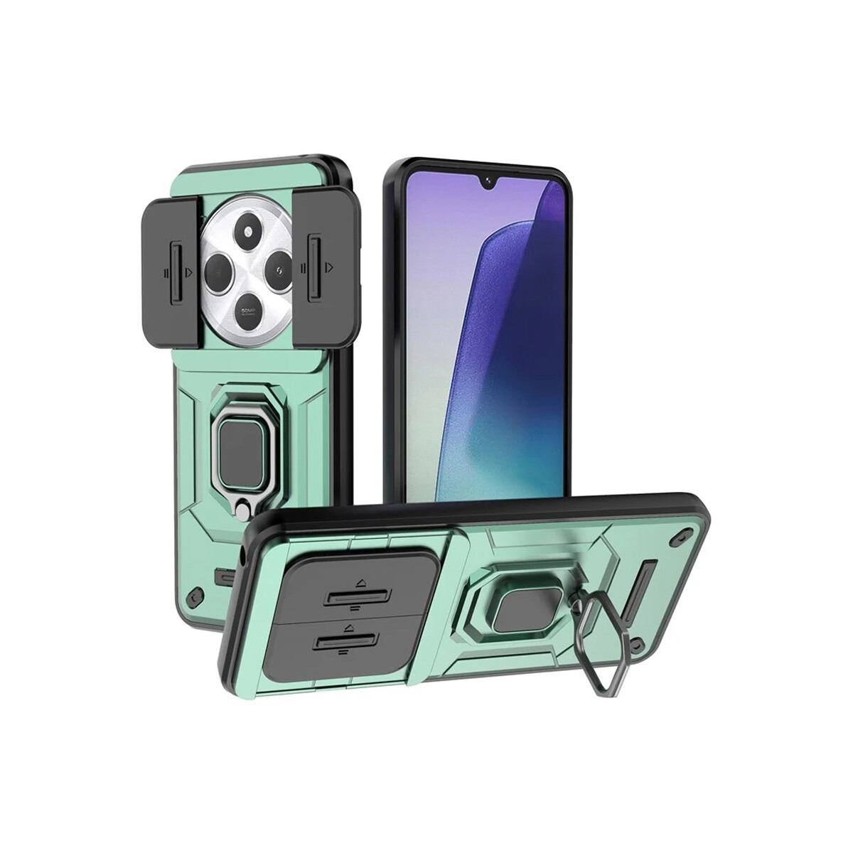 Protector para Xiaomi Redmi 14C cubre cámara anillo verde 