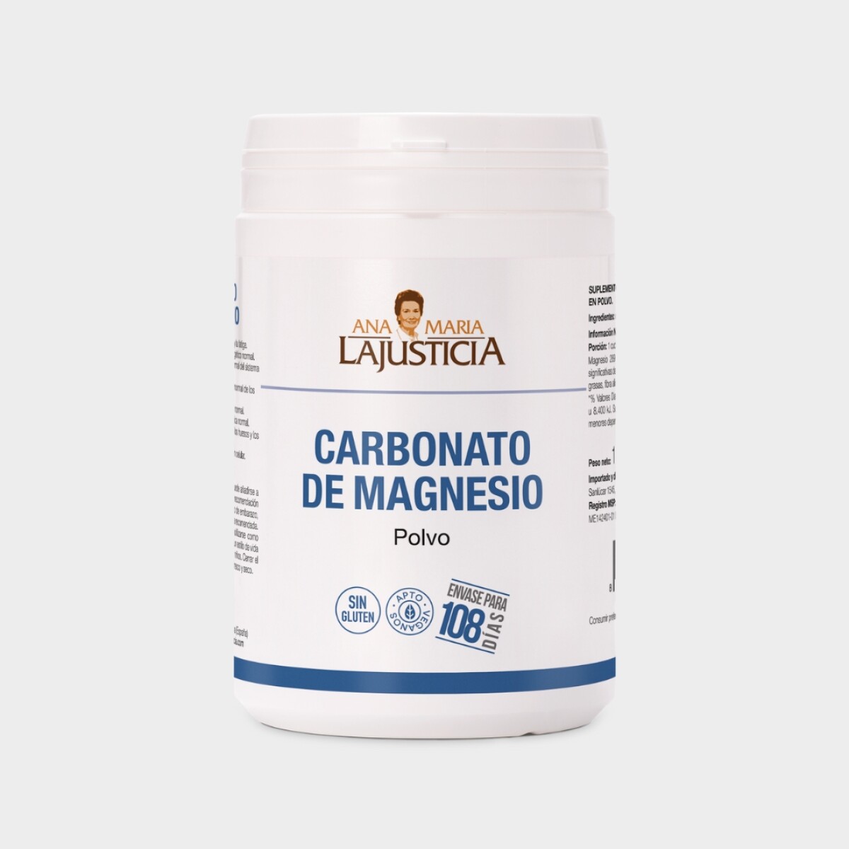 Carbonato de Magnesio en Polvo - Ana Maria Lajusticia 