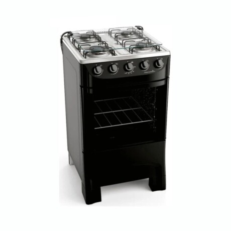 COCINA TEM ANIVERSARIO 4H Cocina TEM Aniversario A Gas Cuatro Hornallas Tapa De Vidrio Templado - Negra