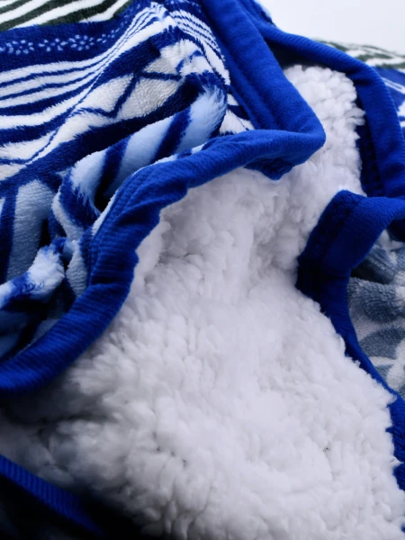 MANTA SHERPA PRINT 2 PLAZAS CELESTE
