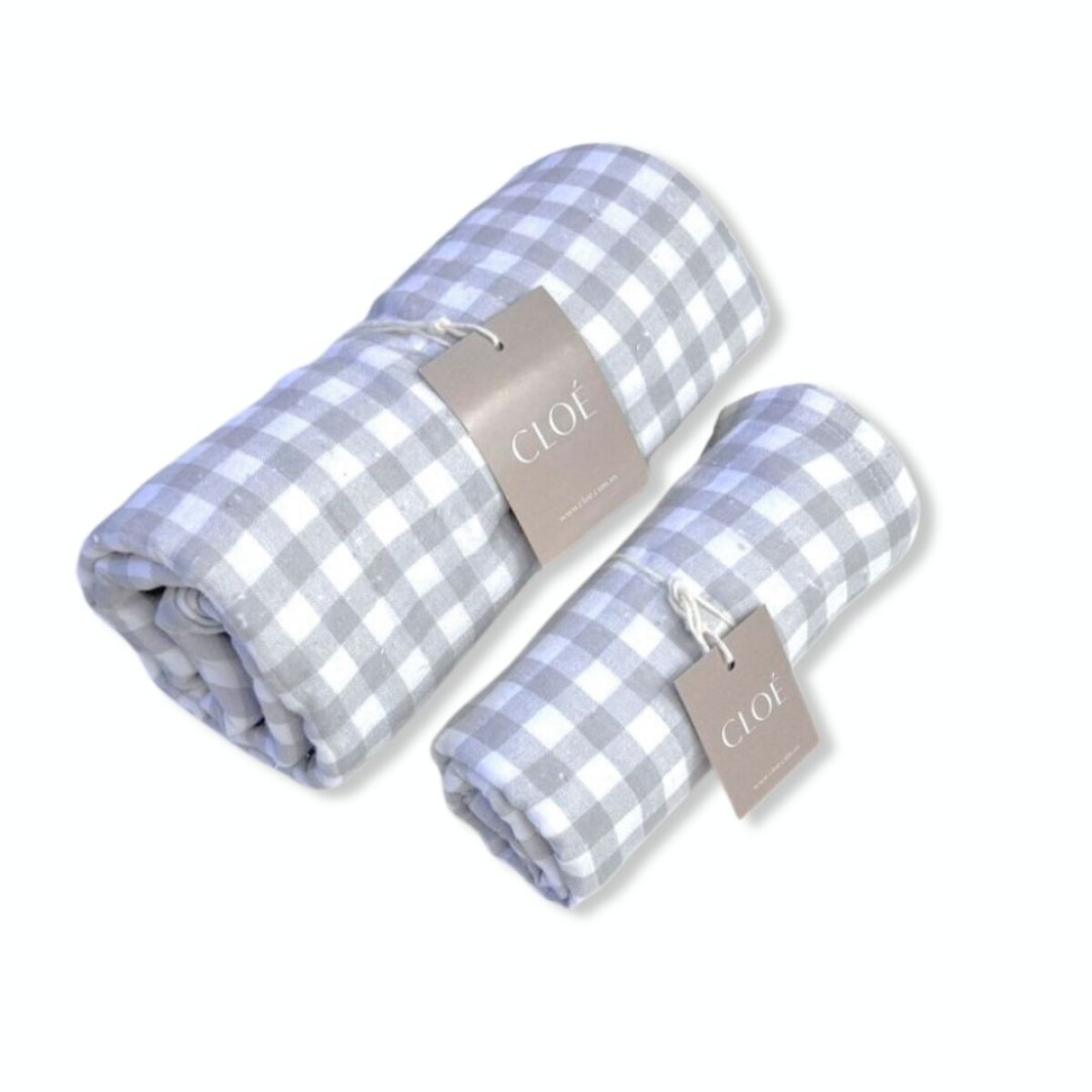 Muselina 70*70 - Vichy Gris 
