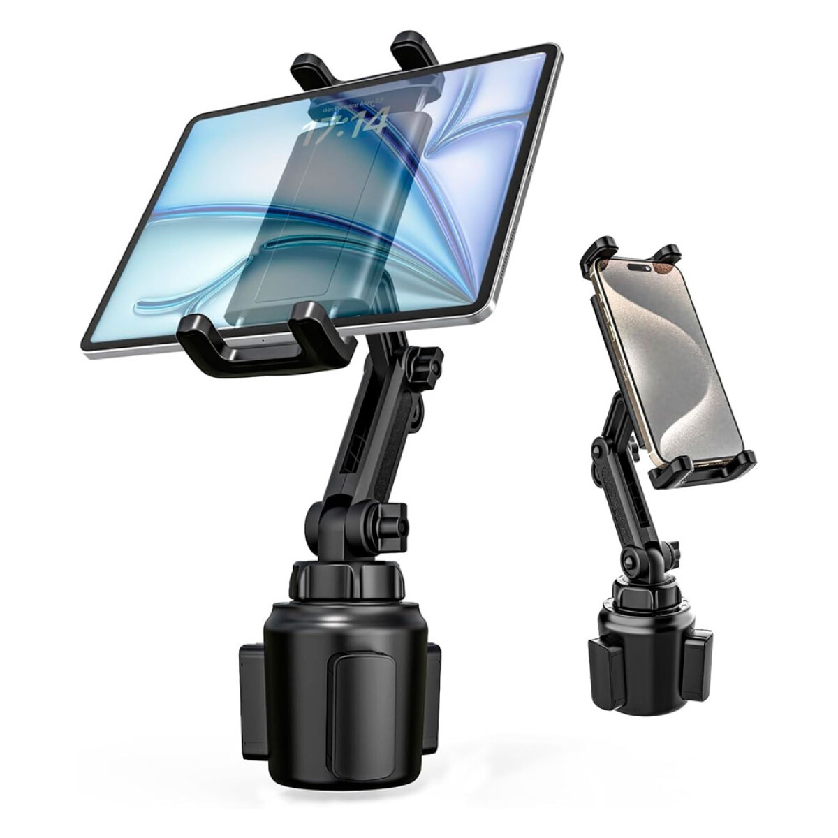 ACCESORIO INTERIOR - SOPORTE TABLET IPAD 4 a 10 PULG. PARA POSA VASO - 