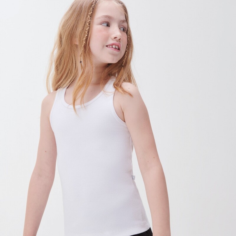 T-SHIRT MUSCULOSA FEM BRANCO
