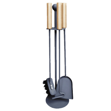 JUEGO ATIZADOR 4 PZAS NEGRO BASE REDONDA AG240 KASSEL ++ N/a
