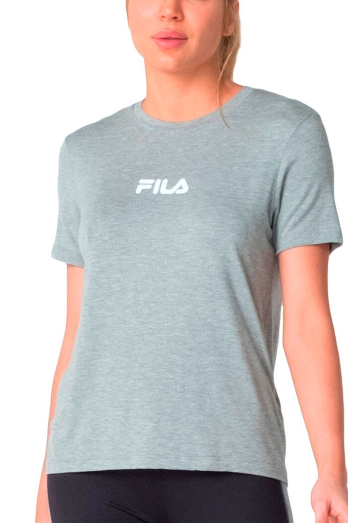 REMERA MUJER FILA LETTER FIT Gris