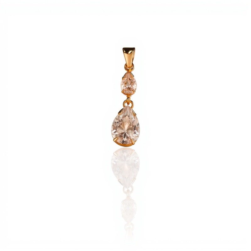 Dije Gota-Oro bajo-Piedra Zirconia-CP8523 conpiedra