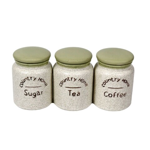 SET FRASCO CERAMICA BLANCO 3PZAS 10X13.5CM Unica