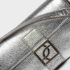 Cartera al hombro Signature en cuero graneado metalizado Grafito