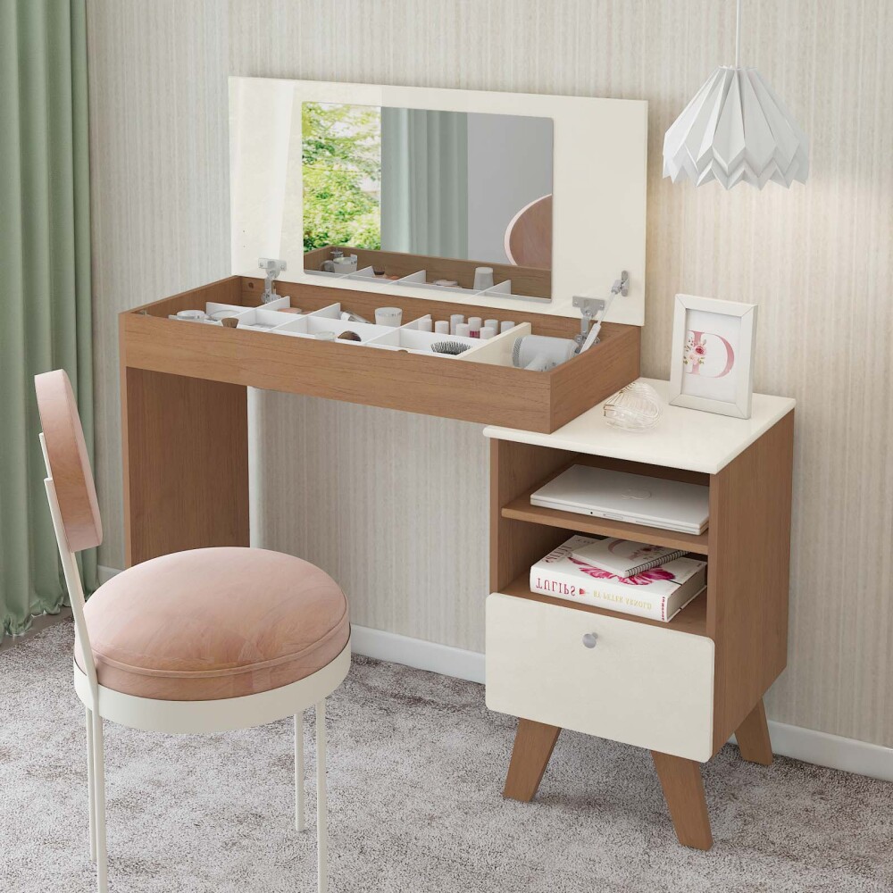 ESCRITORIO TOCADOR MDF-Y-MDP MARRON SOPHIE