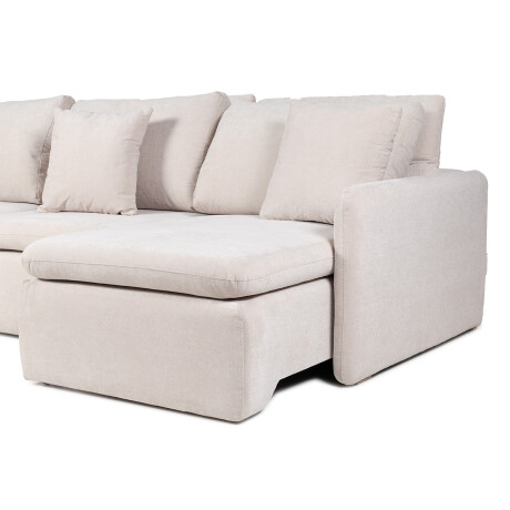 Sofá Modular Audax (Retráctil) - Tela Microfibra - 3 módulos FX4-10 (Beige)