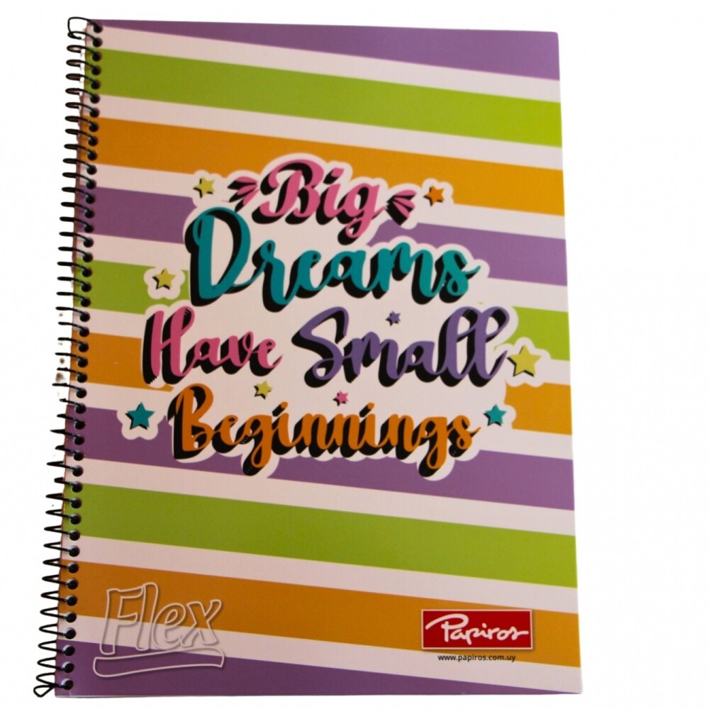 CUADERNOLA PAPIROS FLEX 70 HOJAS RAYADO TAPA BIG DREAMS