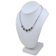 Gargantilla oro 18k blanco, zafiros azules y brillantes Gargantilla oro 18k blanco, zafiros azules y brillantes