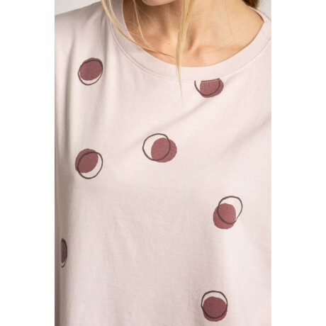 Remera Algodon Lunares Rosa Rosa