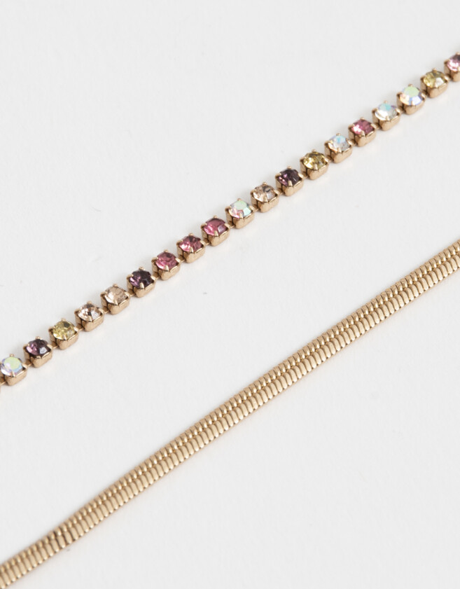 Pulseras Flexibles Sets Bañada en Oro Set De Pulseras Flexibles Bañadas En Oro - Dorado