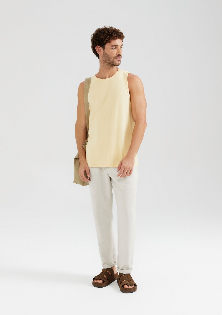 CAMISETA REGATA MASC - AMARILLO 
