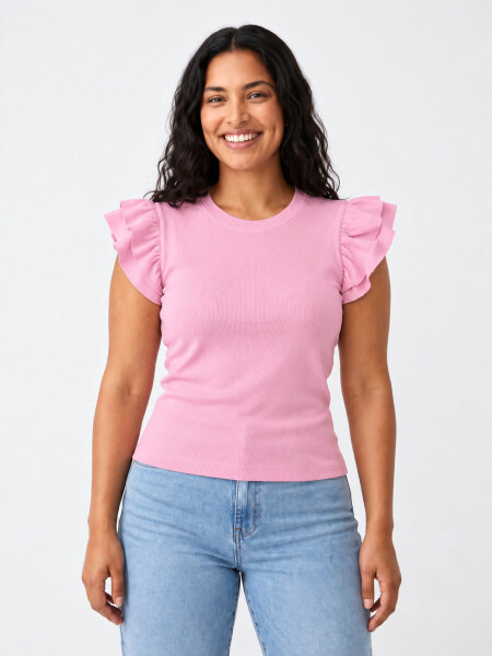 REMERA JOAQUINA ROSADO.