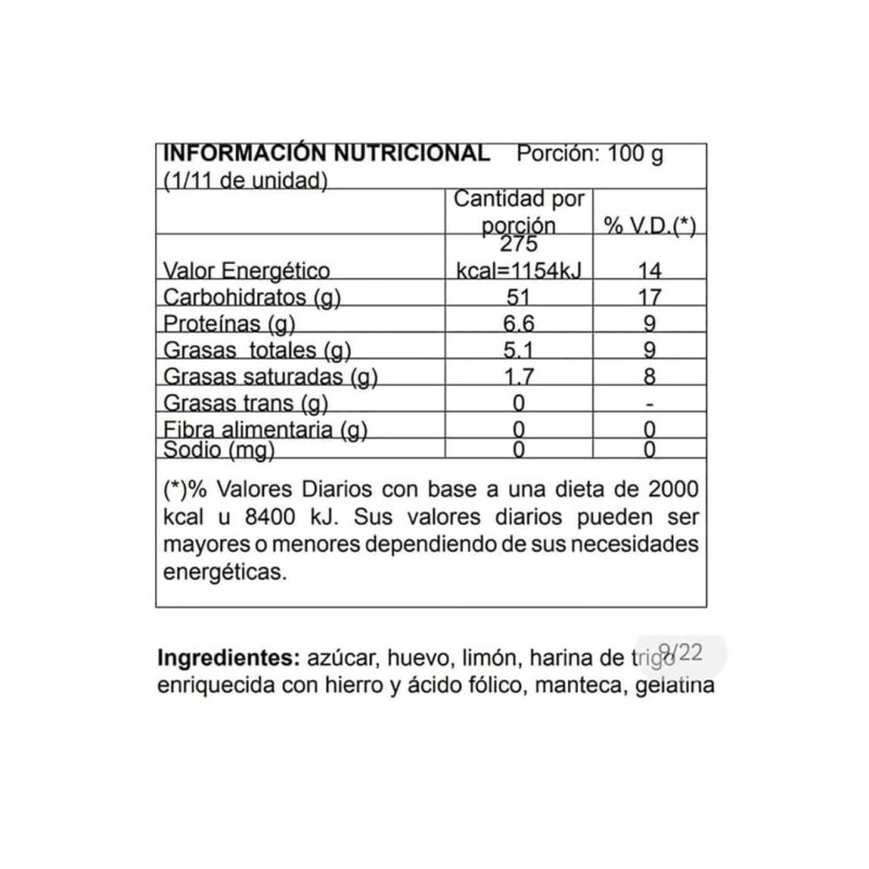 TORTA LEMON PIE 1.1KG TORTA LEMON PIE 1.1KG