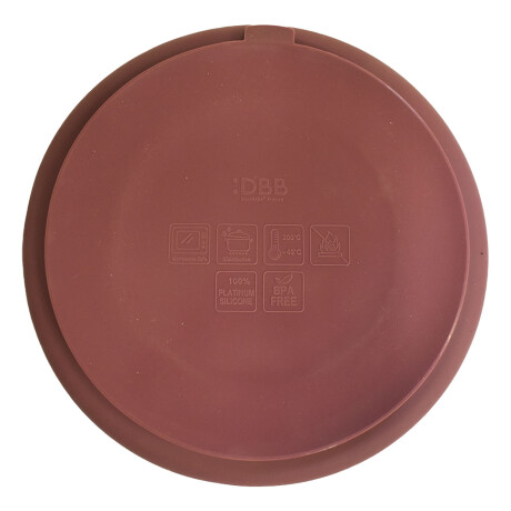 Plato Redondo c/ Separaciones y Tapa Comida Bebé en Silicona Rosa Viejo
