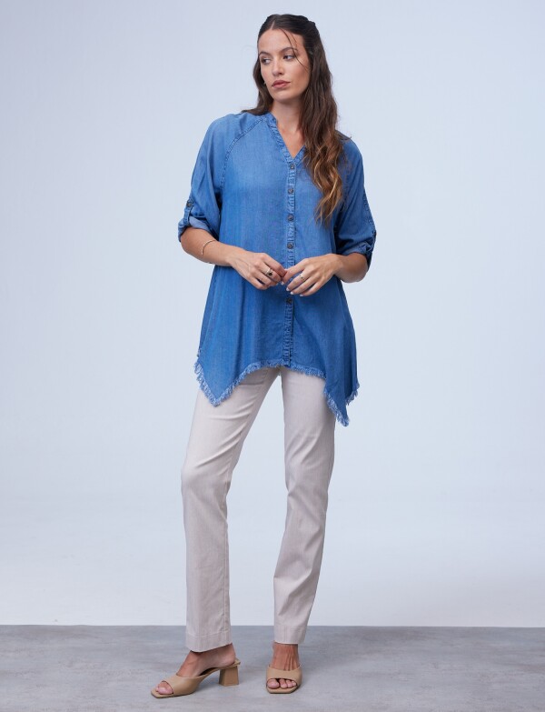 Camisa Tencel Flecos JEAN