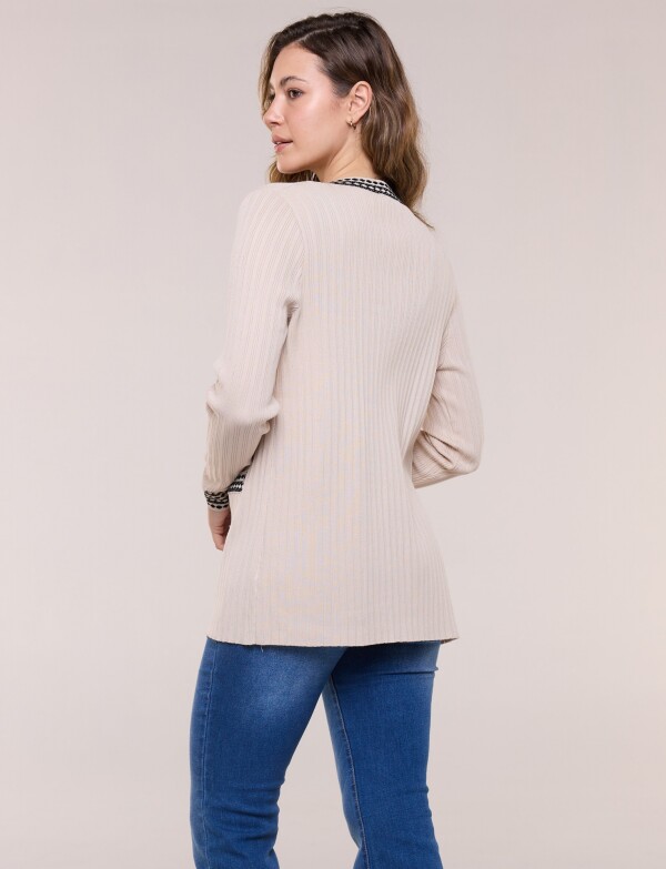 Cardigan Guardas En Jacquard BEIGE