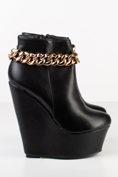 Botin con cadena Negro