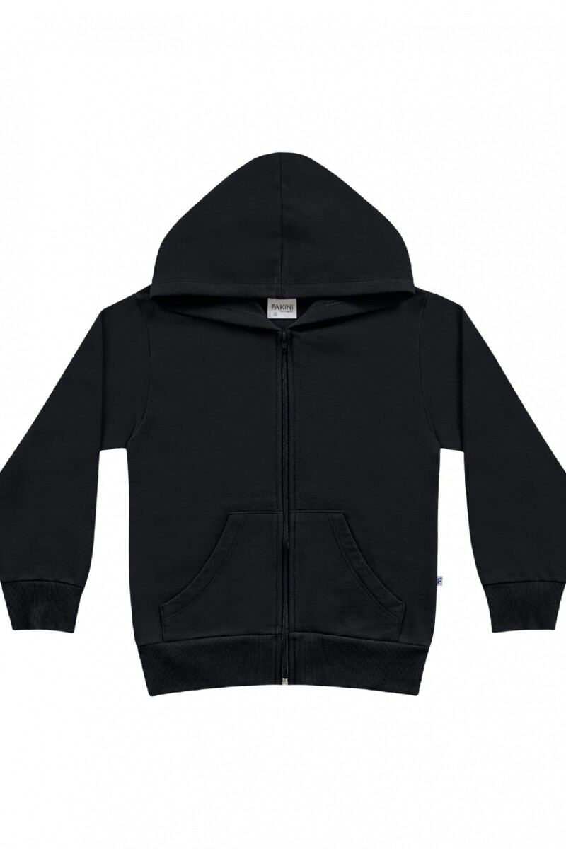 Chaqueta con capucha y bolsillo canguro - UNISEX NEGRO