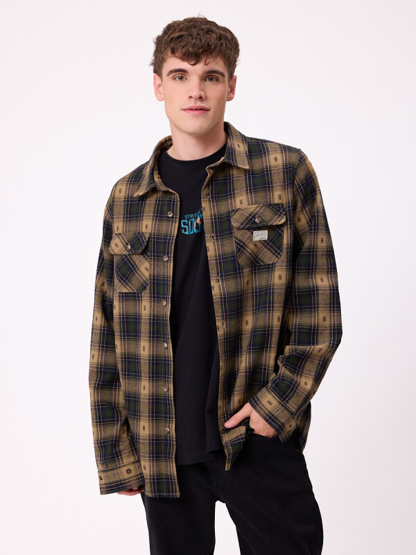 CAMISA NEVILLE RUSTY Petroleo