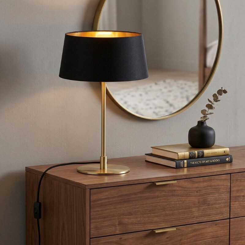 ARTEFACTO DECORATIVO DE MESA BENSON Lámpara De Mesa Benson Negro