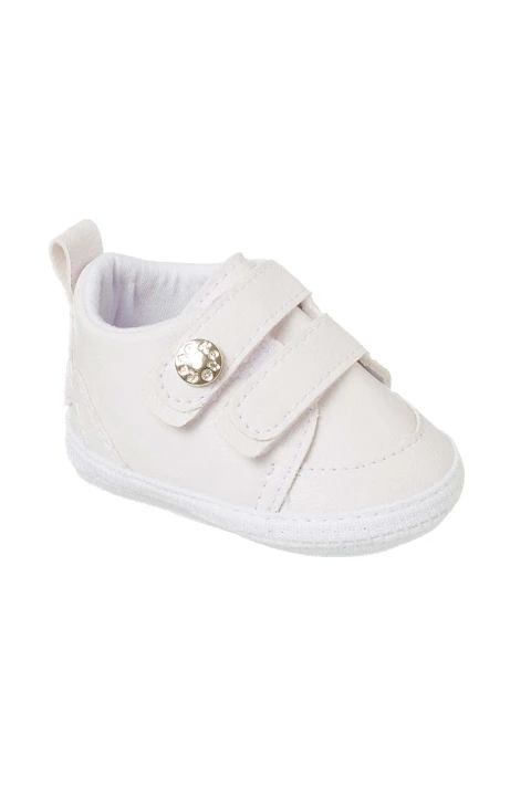 Tenis Con Dos Velcros Bebe Blanco Bebe