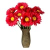 Flor Artificial Gerbera Roja Tallo Largo Flor Artificial Gerbera Roja Tallo Largo