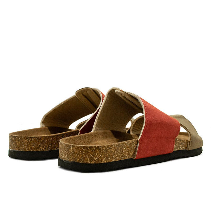 Sandalias Chill Sunday de Mujer - YF04W Rojo-kaki