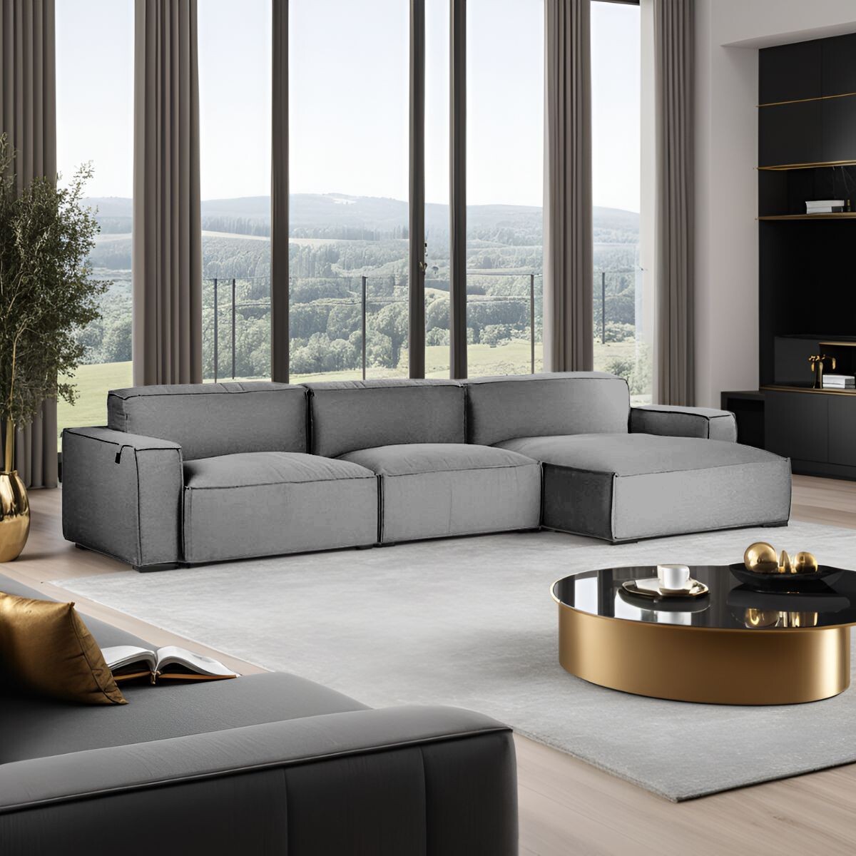 Sofá modular URBAN GRIS DERECHO 