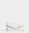 Billetera Fichero Solapa Blanco Crudo