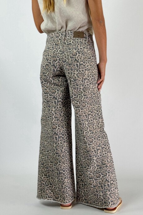 PANTALON JEAN ROMEO PRINT Beige