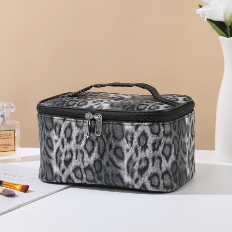 Pack Neceser Diseño Animal Print Incluye Tres Tamaños Negro