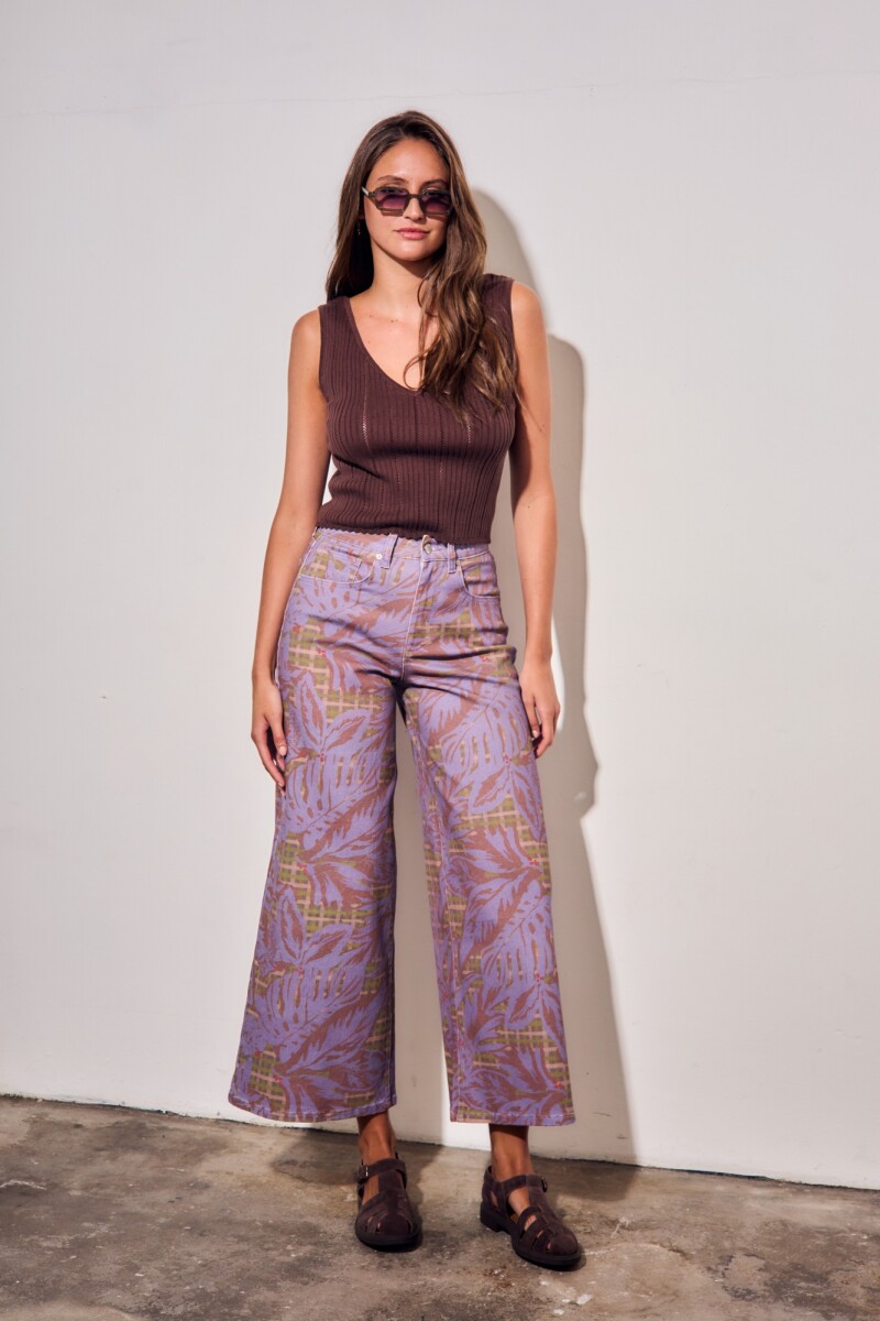 Jean Wide Leg Print