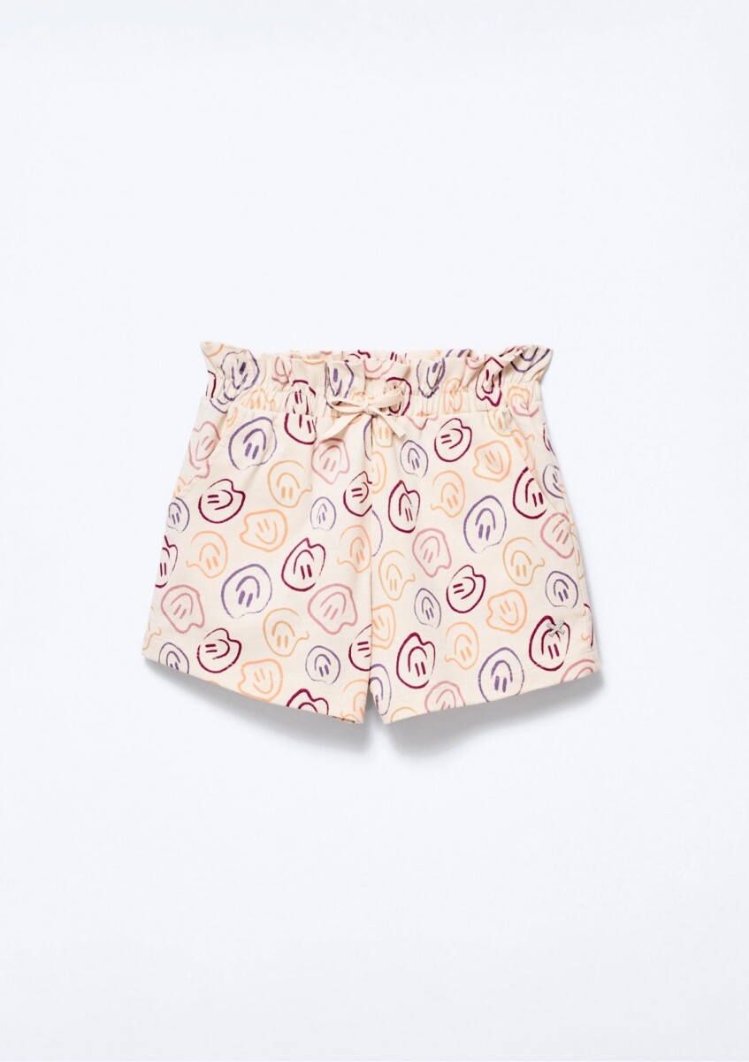SHORT CON ESTAMPADO - AMARILLO 