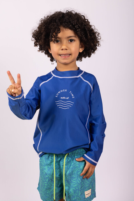 Remera UV Lisa Azul francia