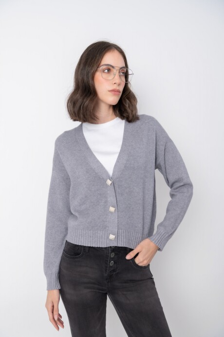 Cárdigan dama Gris