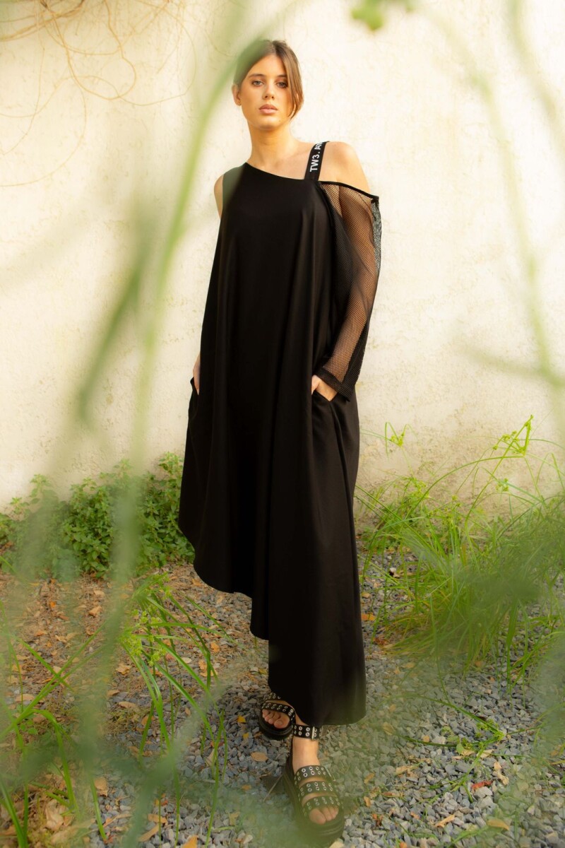 Vestido irregular Negro