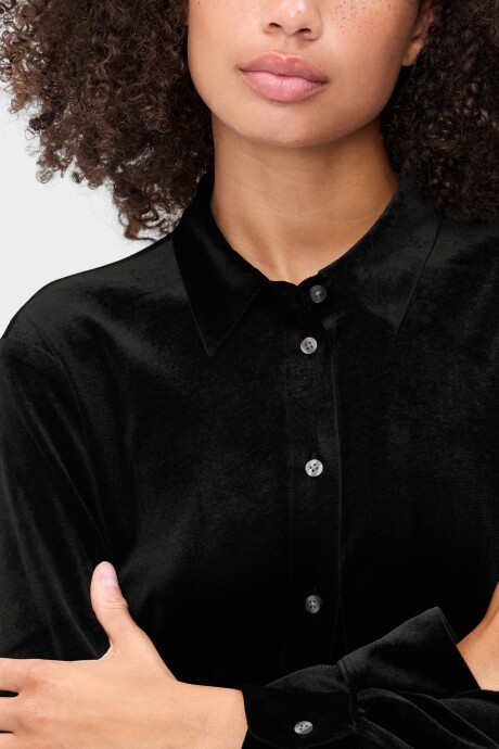 Camisa Terciopelo Mujer Black