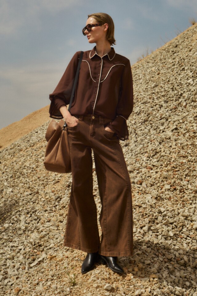 Jean culotte Mavis chocolate