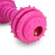 Juguete Mascota Mordedor Sonido Cascabel Hueso Resistente Rosa