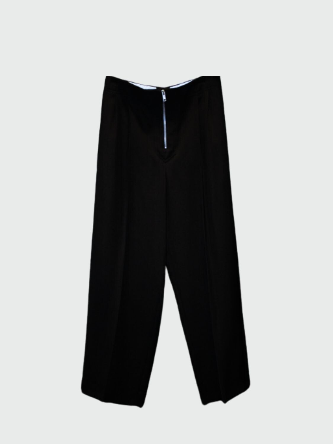 Celine- Pantalón de vestir con cierre frontal Negro