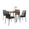 Juego de Comedor Stellar Redonda 4 sillas Rose Negro