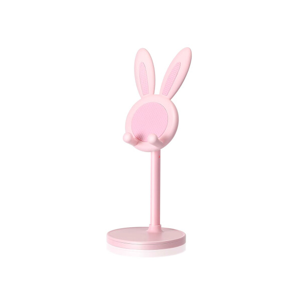 Soporte para escritorio ajustable diseño conejo color rosa Soporte Para Escritorio Ajustable Diseño Conejo Color Rosa