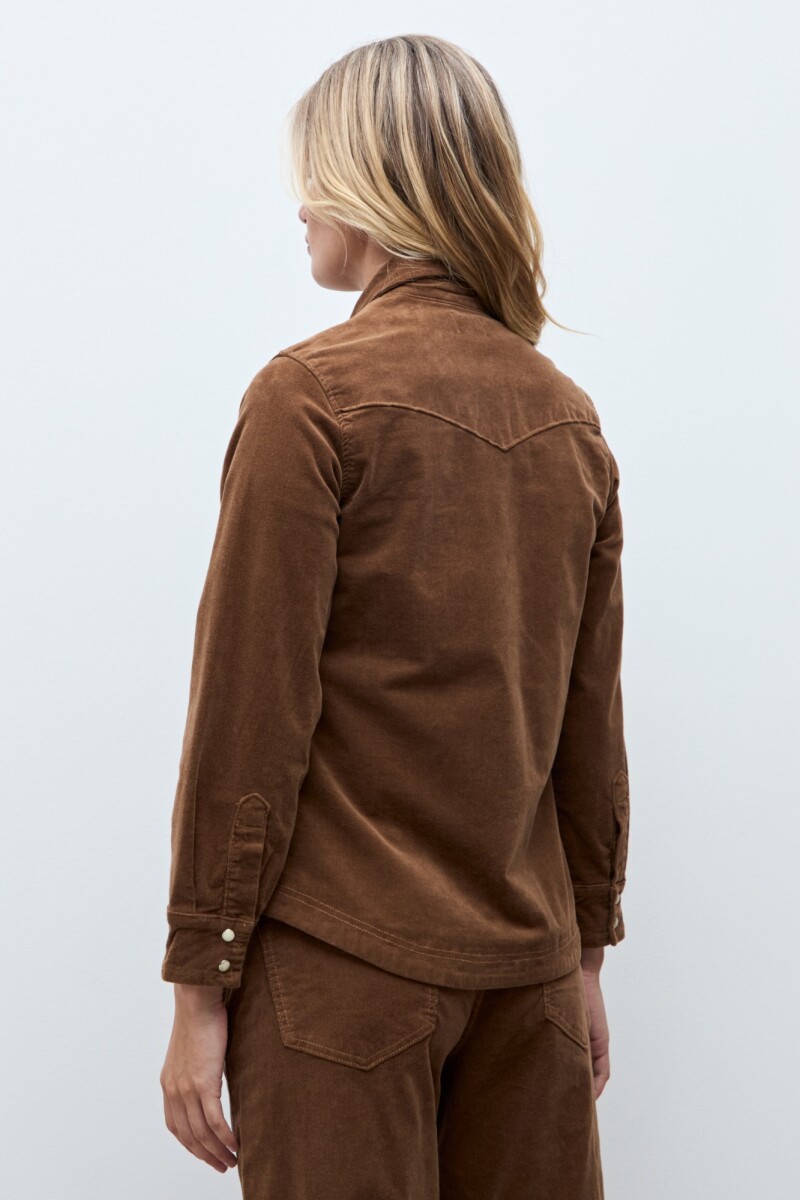 Camisa de pana tostado